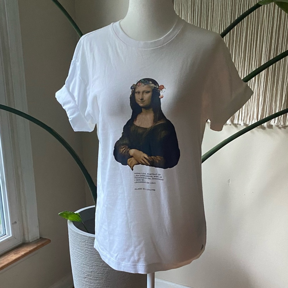 Uniqlo White Mona Lisa T-Shirt Art Print NWT